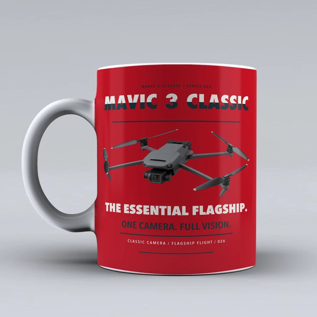 Mavic 3 Classic Mug design on red dji