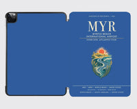 Thumbnail for Myrtle Beach International Airport (MYR) design on blue ipad tablet case