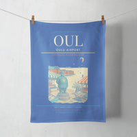 Thumbnail for Oulu Airport (OUL) design on blue towel
