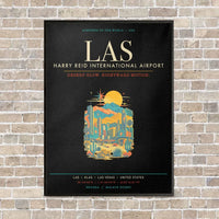 Thumbnail for Harry Reid International Airport Las Vegas LAS - Canvas Framed - Black