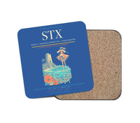 Thumbnail for Henry E. Rohlsen Airport (STX) design on blue 1 piece coaster