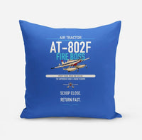 Thumbnail for Air Tractor AT-802F Fire Boss design on blue pillow