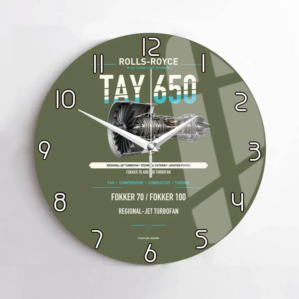 TAY 650 design on green army no frame wall clock