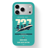 Thumbnail for Boeing 737 MAX 9 design on turquoise magsafe iphone case