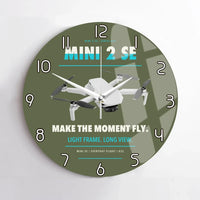 Thumbnail for DJI Mini 2 SE design on green army no frame wall clock