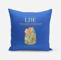 Thumbnail for Tarbes–Lourdes–Pyrénées Airport (LDE) design on blue pillow