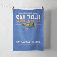 Thumbnail for Savoia-Marchetti SM.79-II Sparviero design on blue towel