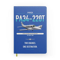 Thumbnail for Piper PA-34-220T Seneca V design on blue notebook