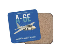 Thumbnail for A-6E Intruder design on blue 1 piece coaster