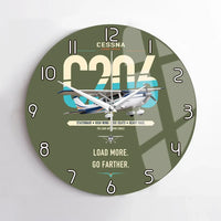Thumbnail for Cessna 206 Stationair design on green army no frame wall clock