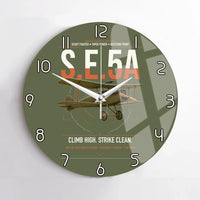 Thumbnail for Royal Aircraft Factory S.E.5a design on green army no frame wall clock