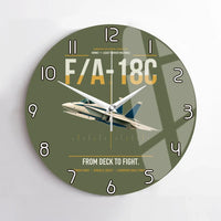 Thumbnail for F-A-18C Hornet design on green army no frame wall clock