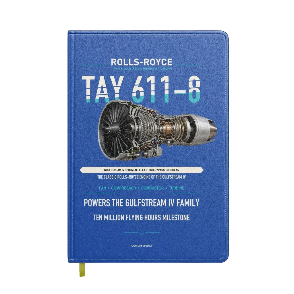 TAY 611-8 design on blue notebook