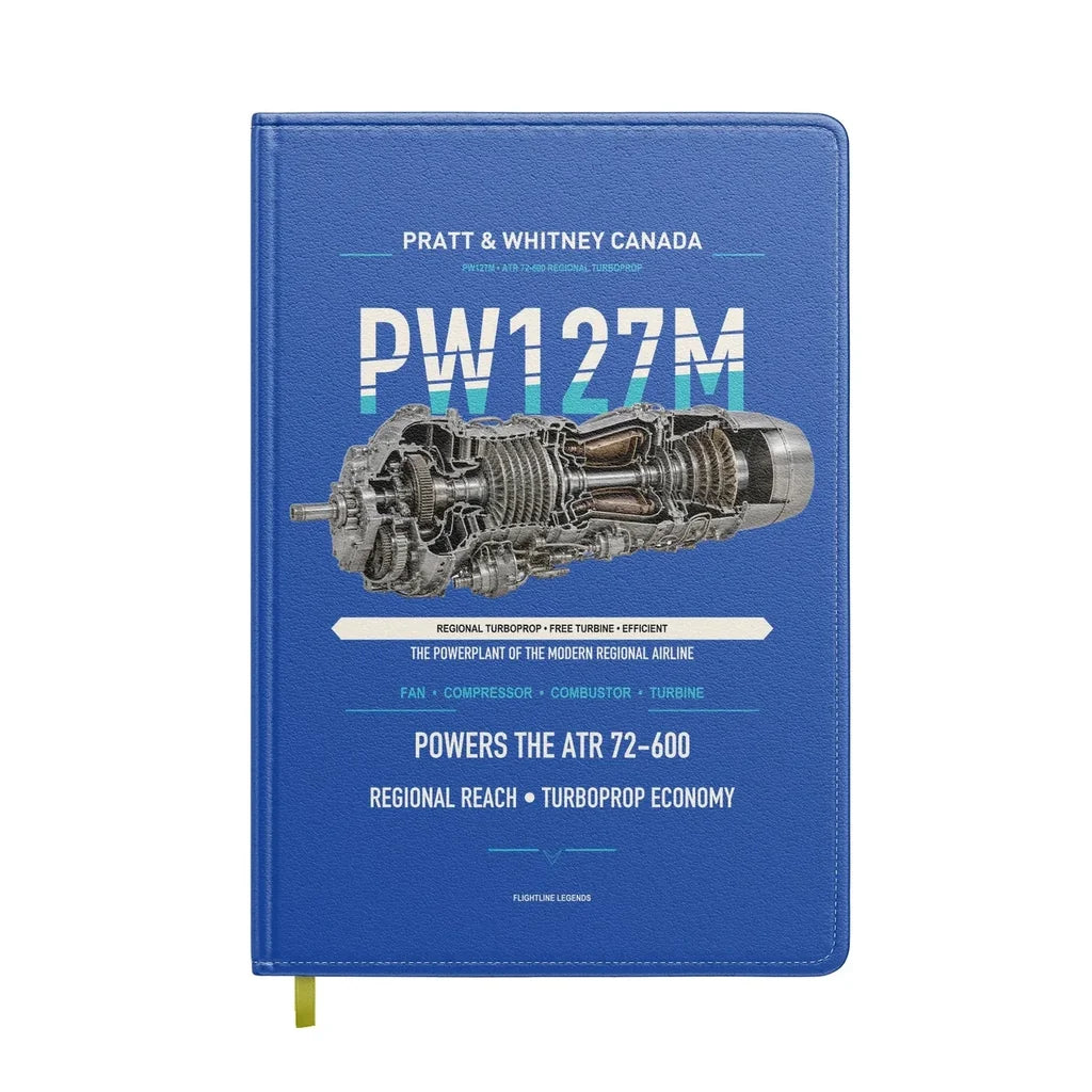PW127M design on blue notebook