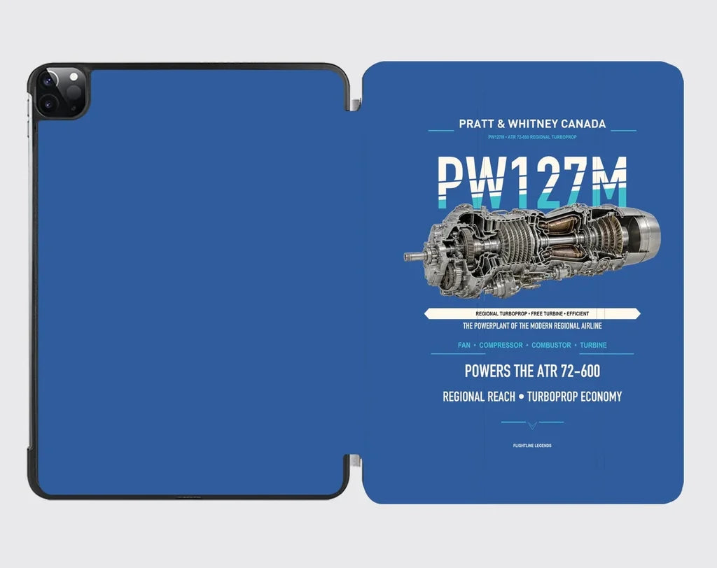 PW127M design on blue ipad tablet case