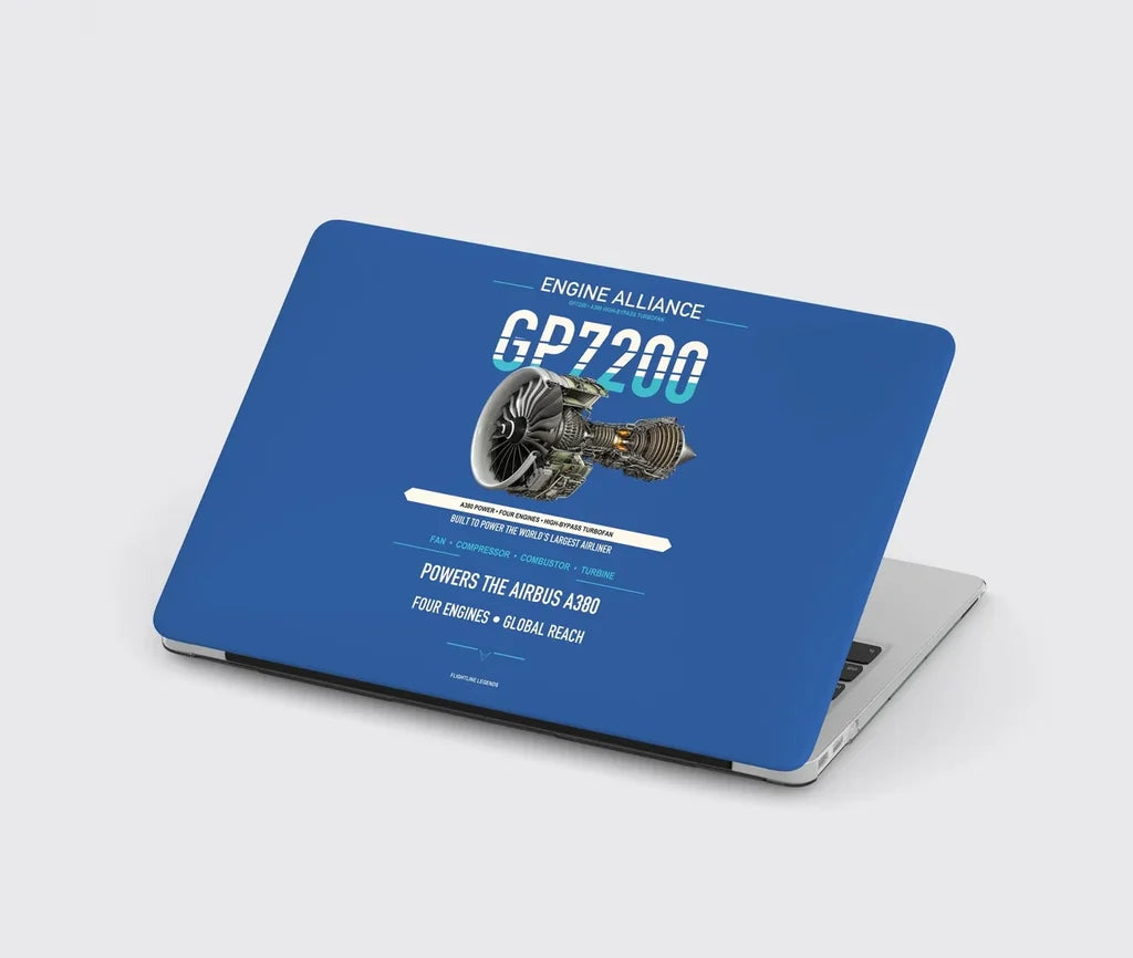 GP7200 design on blue MacBook case