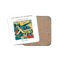 Thumbnail for The First Jet Boarding - Designed Coasters design on white 1-piece