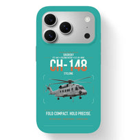 Thumbnail for Sikorsky CH-148 Cyclone design on turquoise magsafe iphone case, for iPhone 17 Pro