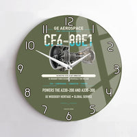 Thumbnail for CF6-80E1 design on green army no frame wall clock