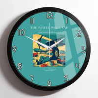 Thumbnail for VINTAGE G4267 - The Wheel Well Nap - Designed Wall Clocks design on turquoise framed