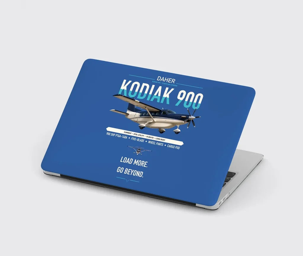 Daher Kodiak 900 design on blue MacBook case