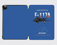 Thumbnail for F-117A Nighthawk Own The Night design on blue ipad tablet case