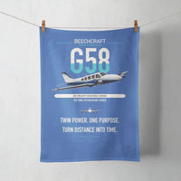 Thumbnail for Beechcraft Baron G58 design on blue towel
