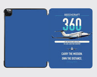 Thumbnail for Beechcraft King Air 360 design on blue ipad tablet case