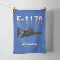 Thumbnail for F-117A Nighthawk design on blue towel