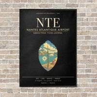 Thumbnail for Nantes Atlantique Airport NTE - Canvas Framed - Black