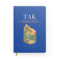 Thumbnail for Takamatsu Airport (TAK) design on blue notebook