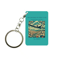 Thumbnail for VINTAGE G4386 - The Orchard Duster's Turn - Designed Key Chain design on turquoise