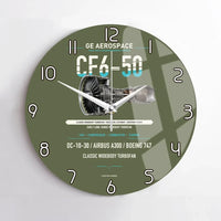 Thumbnail for CF6-50 design on green army no frame wall clock