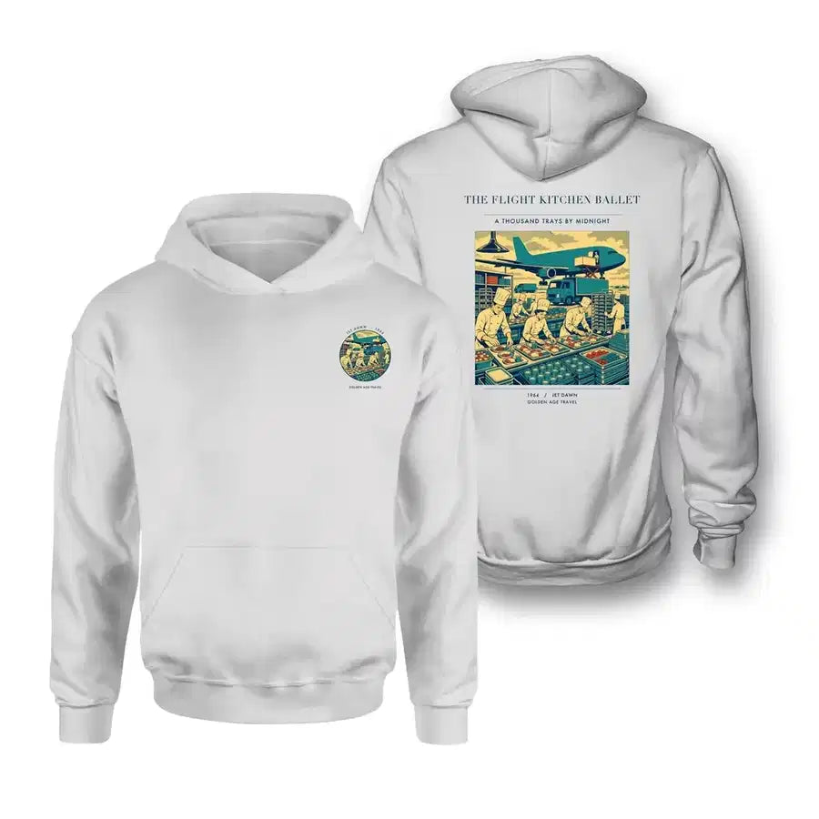 VINTAGE G4374 - The Flight Kitchen Ballet - Double-Side Hoodie design on white double side