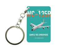 Thumbnail for WC-135R Constant Phoenix design on turquoise designed key chain, double-side print