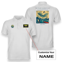 Thumbnail for VINTAGE G4473 - The Night Glider Wave - Double-Side Polo T-Shirt design on white+name