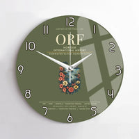 Thumbnail for Norfolk International Airport (ORF) design on green army no frame wall clock