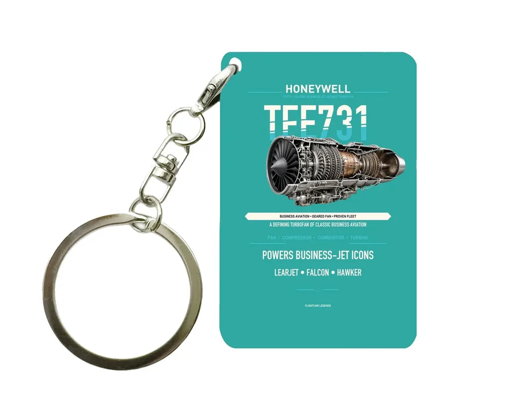 TFE731 Key Chain design on turquoise key chain