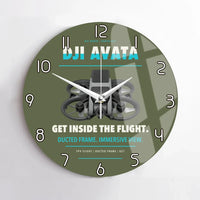 Thumbnail for DJI Avata design on green army no frame wall clock