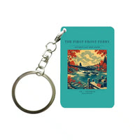 Thumbnail for VINTAGE G4433 - The First Frost Ferry - Designed Key Chain design on turquoise