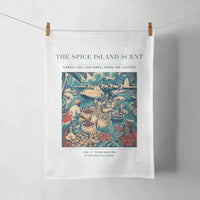 Thumbnail for VINTAGE G4279 - The Spice Island Scent - Designed Towels design on white