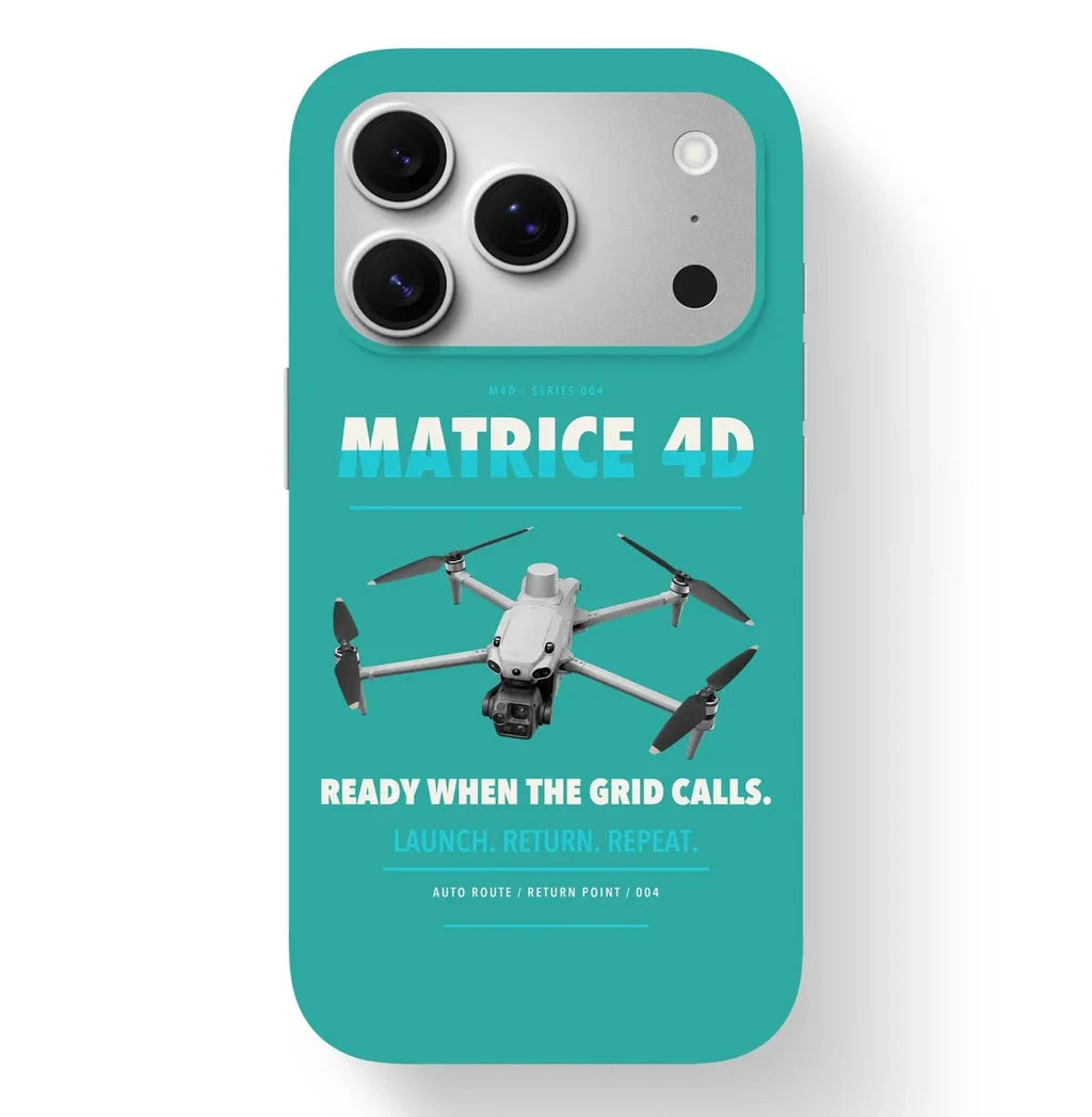 DJI Matrice 4D Case design on turquoise iphone case