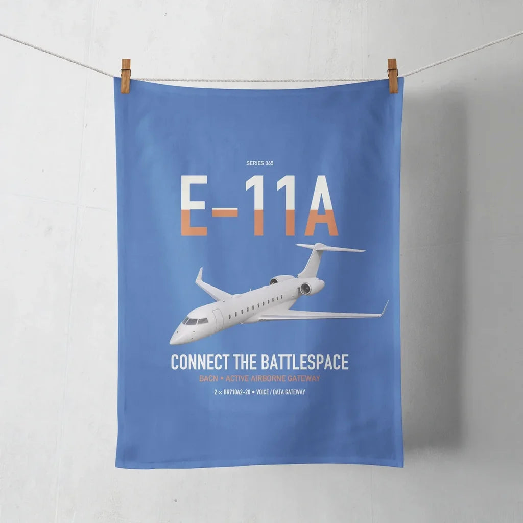 E-11A BACN design on blue towel