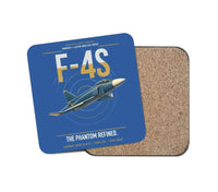 Thumbnail for F-4S Phantom II design on blue 1 piece coaster