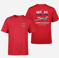 Thumbnail for MQ-9A Reaper design on red double-side t-shirt, double-side print