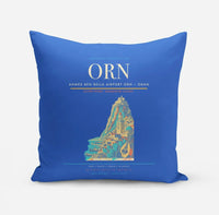 Thumbnail for Ahmed Ben Bella Airport (ORN) design on blue pillow