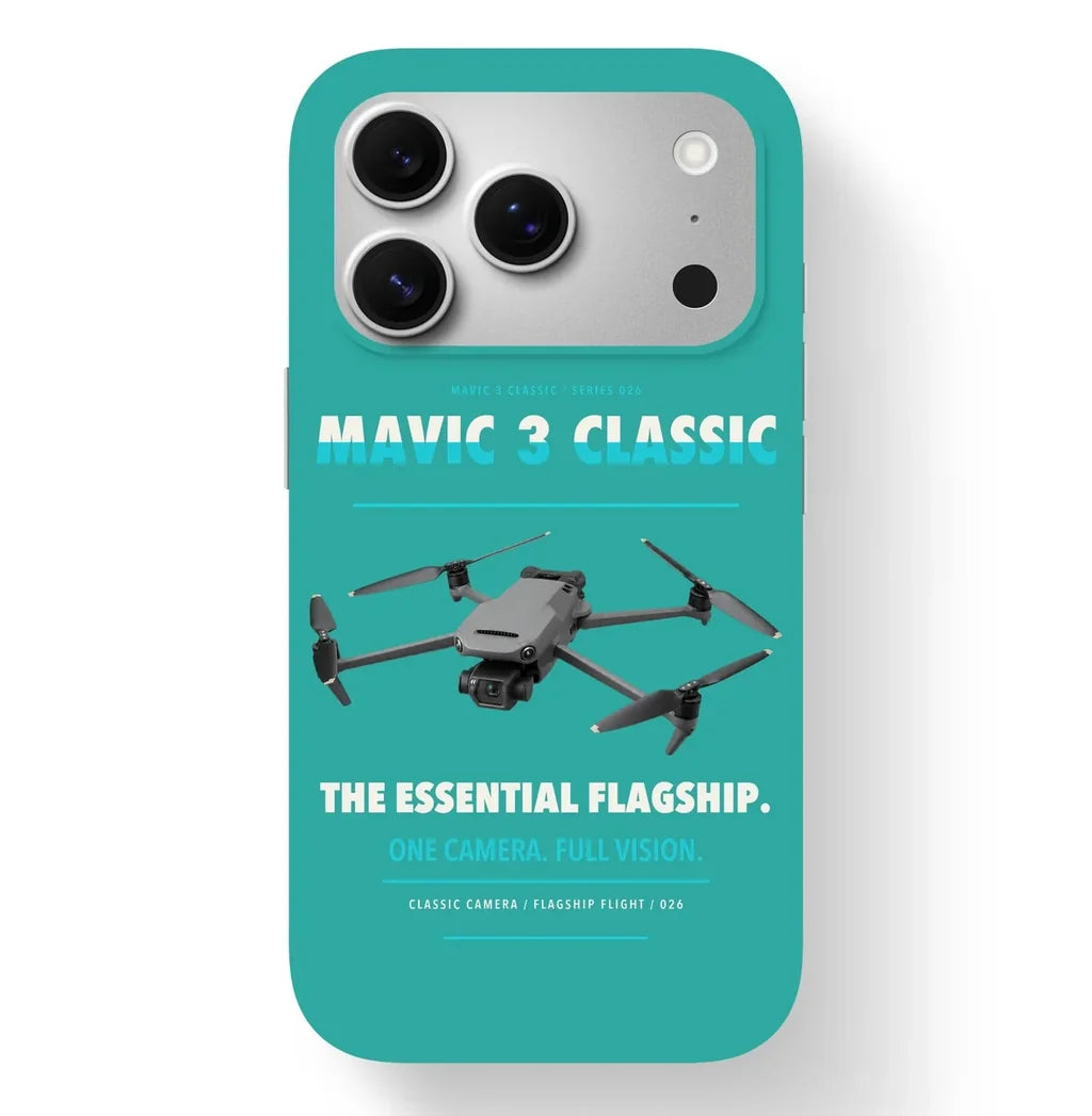 DJI Mavic 3 Classic Case design on turquoise iphone case