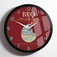 Thumbnail for Brno - Turany Airport BRQ Wall-Clock Framed - Dark Red