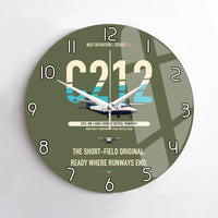 Thumbnail for CASA C-212-100 Aviocar design on green army no frame wall clock