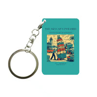 Thumbnail for VINTAGE G4379 - The Skycap's Pyramid - Designed Key Chain design on turquoise